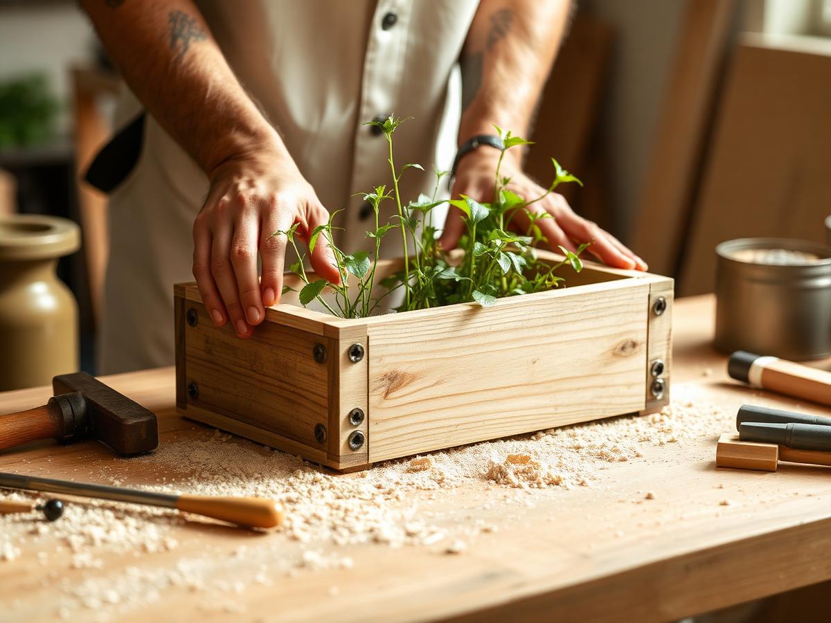 Bouw je eigen houten plantenbak in een middag